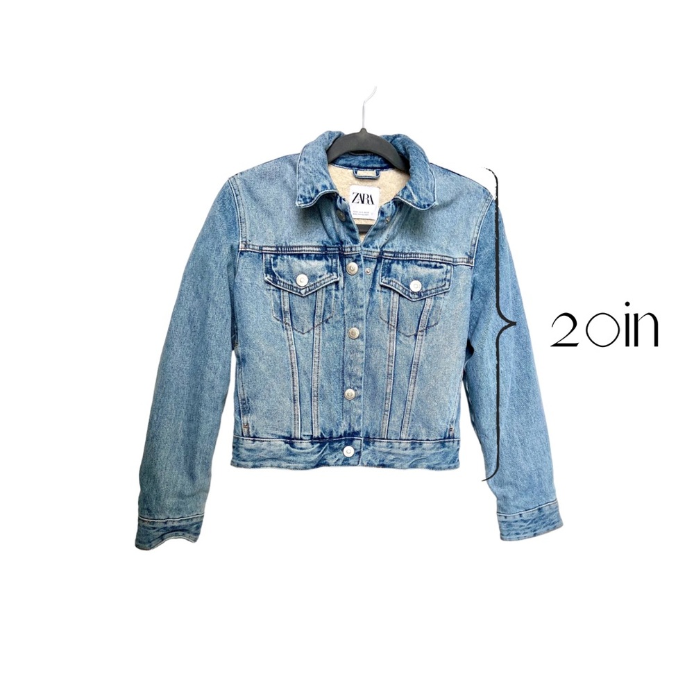 ZARA Sherpa Lined Jean Jacket